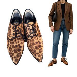 MARC FISHER Finna Genuine Calf Hair Leopard Oxford